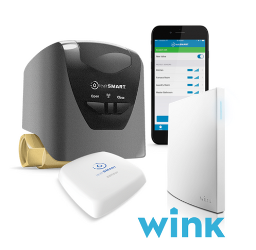 leakSMART Complete Home Water Protection System with Wink Hub 2 Incl. Install